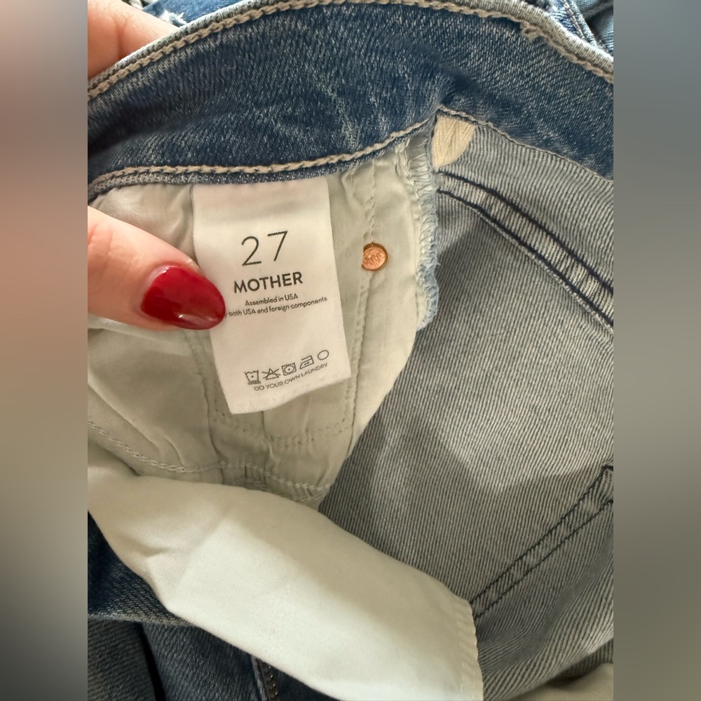 MOTHER high waisted rider ankle fray jeans - Picture 9 of 9